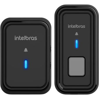 Campainha Sem Fio Com Bateria Intelbras CIB 101 Preto