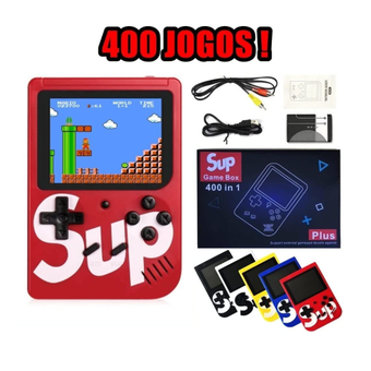 Mini Game Box Retro Portátil 400 Jogos At001 Sup + Cabo Av - Pode Ligar a TV