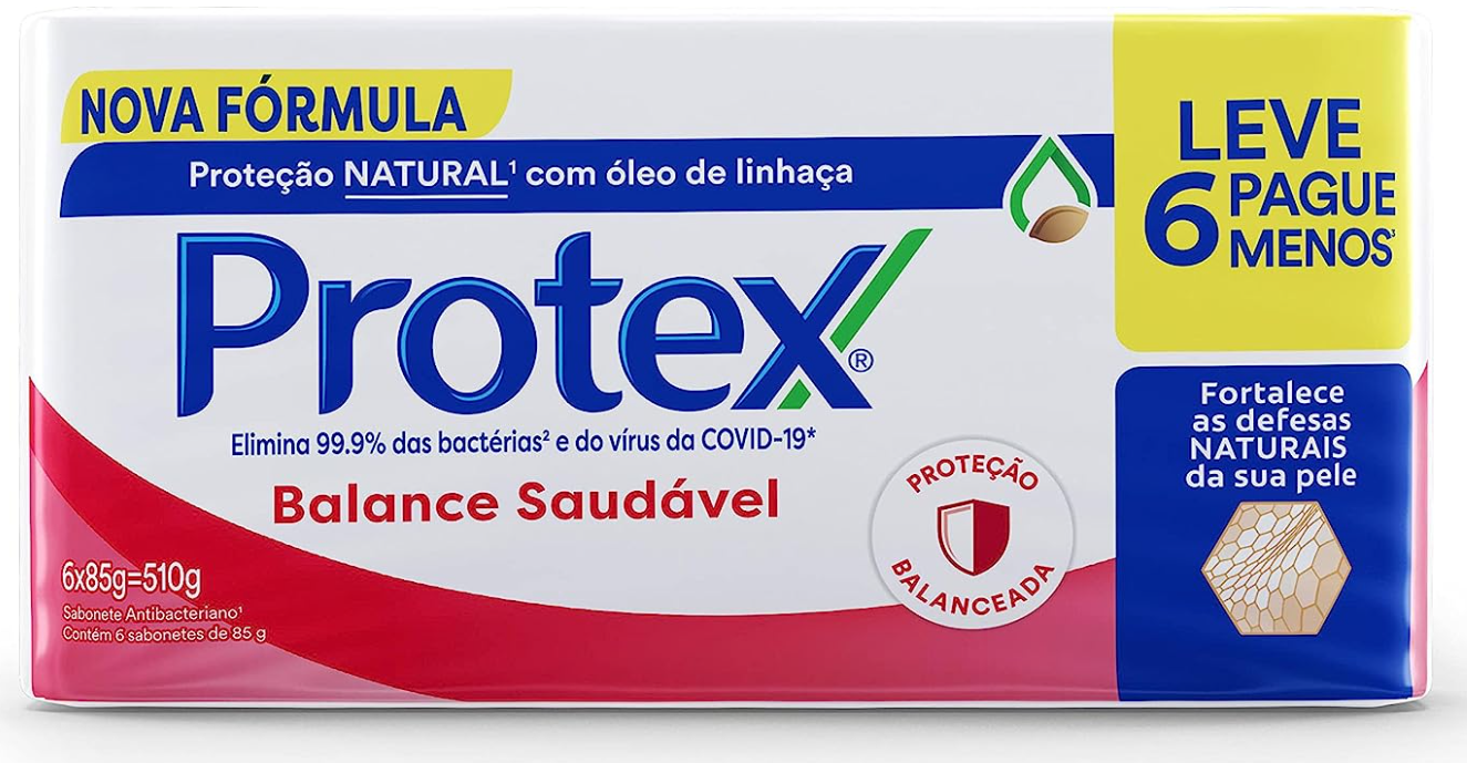 Protex Sabonete em Barra Balance Saudável( 6x85g), 510g, 6 unidades