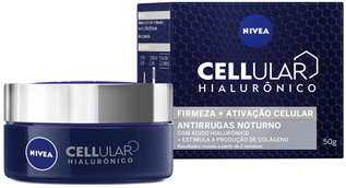 NIVEA Creme Facial Antissinais Cellular Filler Noite 49g - Reduz profundamente as rugas, diminui linhas de expressão e deixa a pele com aparência jovem, com ácido hialurônico