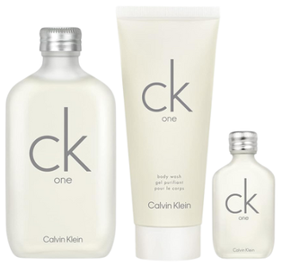 KIT CK ONE 100ml Eau de Toilette spray + CK ONE 100ml Body Wash + CK ONE 15ml Mini Spray