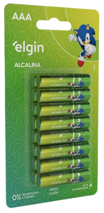 Pilha Alcalina AAA com 16 unidades Elgin Palito