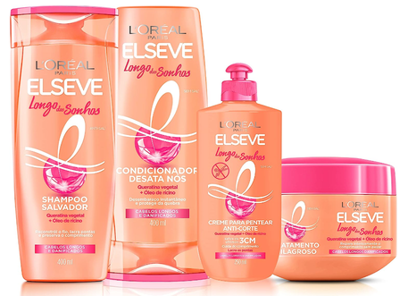 Kit L'Oréal Paris Elseve Longo dos Sonhos - Shampoo + Condicionador + Tratamento + Creme de Pentear