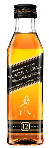 JOHNNIE WALKER Whisky Black Label 12 anos, 50ml