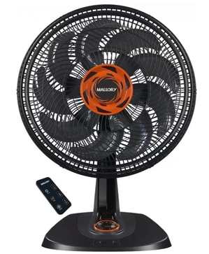 Ventilador de Mesa, Neo Air 15 Total Control, Preto/Laranja, 110v, Mallory