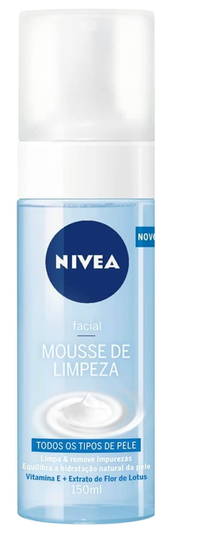 NIVEA Mousse de Limpeza Facial - Limpa todas as impurezas e resíduos de maquiagem, rico em vitaminas, revigora a pele e deixa uma sensação refrescante de hidratação - 150ml