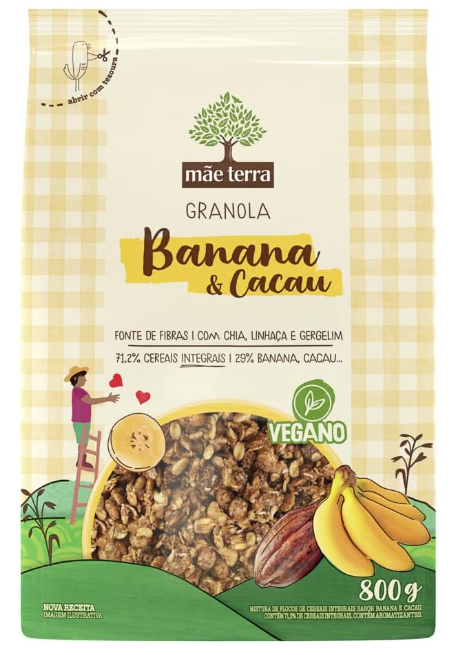 Granola Mãe Terra Banana e Cacau 800g