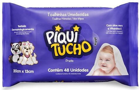 Piquitucho Pratic - Toalhas Umedecidas, 1 Unidade com 48 toalhas