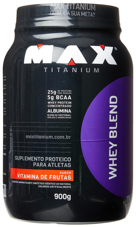 Whey Blend - 900g Vitamina de Frutas, Max Titanium