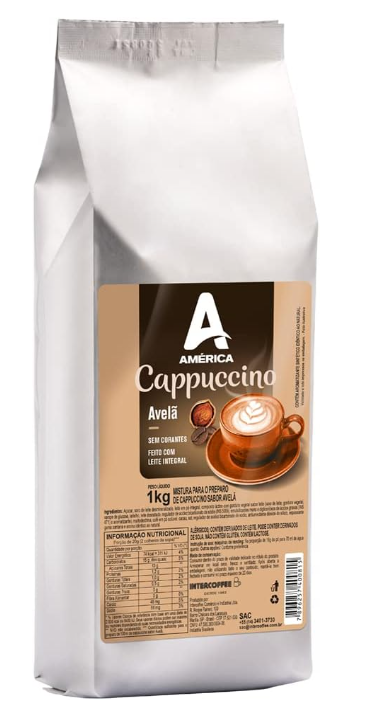 Cappuccino em Pó América Avelã 1 Kg