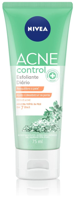 NIVEA Esfoliante Facial Acne Control 75ml, Cor: Verde