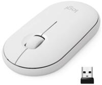 Mouse sem fio Logitech Pebble M350 com Conexão USB ou Bluetooth, Clique Silencioso, Design Slim Ambidestro e Pilha Inclusa - Rosé