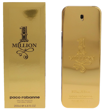 1 Million Paco Rabanne Eau de Toilette - Perfume Masculino 200ml, Paco Rabanne, 200