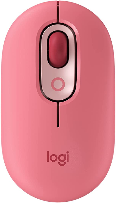 Mouse sem Fio Logitech POP com botão Emoji Customizável, Tecnologia SilentTouch, Precisão e Velocidade, Design Compacto, Conexão USB ou Bluetooth, Multidispositivo - Rosa