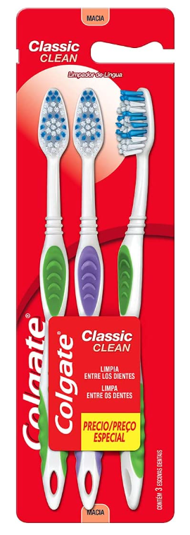 Escova Dental Colgate Classic Clean 3Unid Promo Leve 3 Pague 2