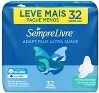 Absorvente Externo Adapt Plus com Abas, Sempre Livre, 32 Unidades