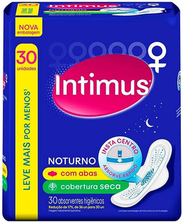 Absorvente Externo Intimus Noturno Seca com Abas 30 unidades