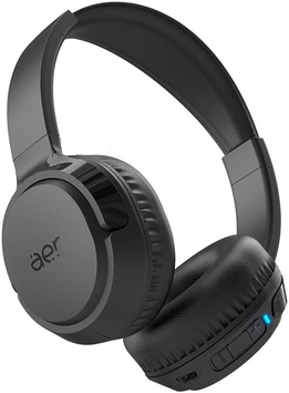 AER by Geonav Fone de Ouvido sem fio Bluetooth AerJoy, On-Ear Dobrável, autonomia* 52 horas, Equalização via Aplicativo, função Encontrar fone, AER13BK, Preto