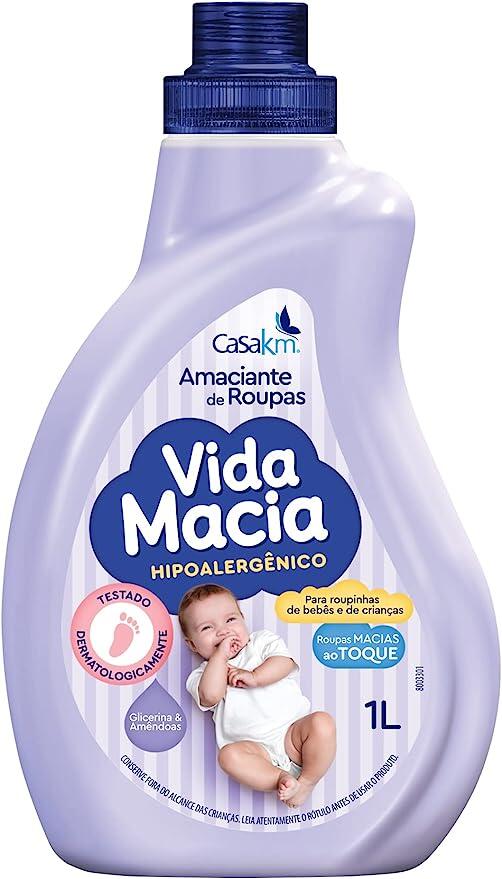 Amaciante Vida Macia Glicerina & Amêndoas, Casa Km, 1L