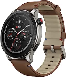 Amazfit GTR 4, Modelo: 2022914B-BR, Cor: Couro marrom vintage