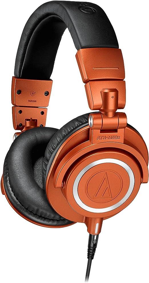 Audio-technica, fone de ouvido audio-technica profissional p/monitoramento - ath-m50xmo edição limitada, laranja metálica