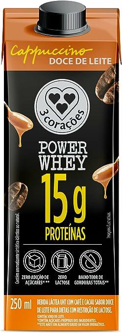 Bebida 3 Corações Cappuccino Power Whey 250ml - 4 sabores