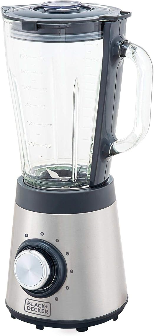 BLACK+DECKER Liquidificador com Jarra de Vidro Inox Gourmand Gris 700W 127V L7000G