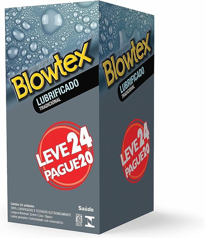 Blowtex Lubrificado Leve 24 Pague 20 unidades, Cor: Transparente