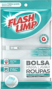 Bolsa para Lavar Roupas Grande 50 X 60 Cm, Branco, LAV7702, Flash Limp