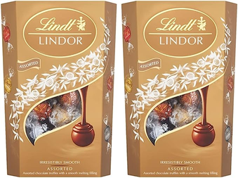 Bombom de Chocolate Suíço Lindt Lindor Sortido, 2 Caixas de 200g