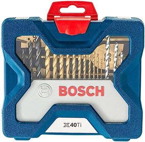 Bosch Kit De Pontas E Brocas Em Titânio X-Line Com 40 Peças