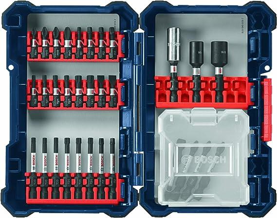 BOSCH SDMS32 Conjunto de 32 peças com sistema de caixa personalizada para aparafusamento resistente a impactos sortidos para aplicações de aparafusamento