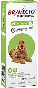 Bravecto Transdermal Cães de 10 até 20kg Bravecto para Cães, 10 a 20kg,