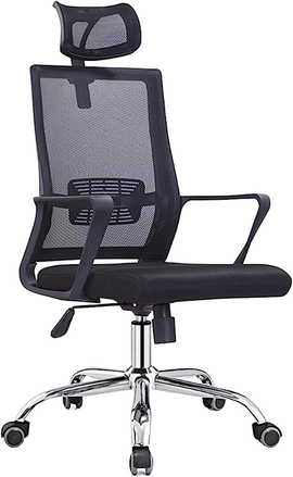 Cadeira de Escritório Presidente Tela Apoio de Cabeça com relax e base cromada - Qualiflex Móveis