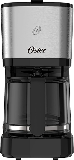 Cafeteira Oster Inox, 1,2L, Preta/Inox, 750W, OCAF600