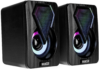 Caixa de Som Mancer Helm 2, Rainbow, 2x3W RMS, Preto, MCR-HMT-RB02