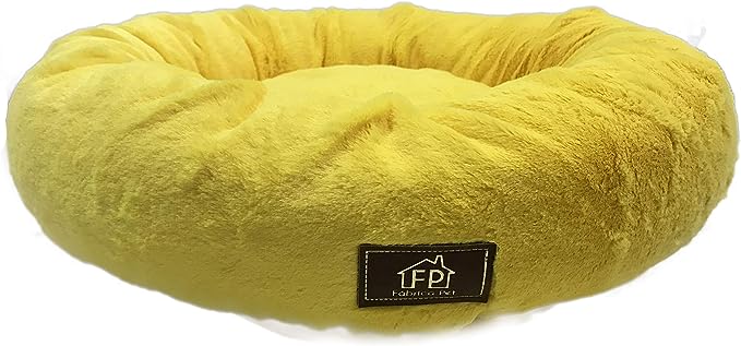 Cama Nuvem Pelucia Fábrica Pet Amarela - M