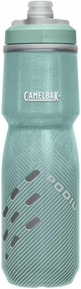 Camelbak, Garrafa Podium Chill De 710ml Com Jet Valve, Moderna, Flexível, Parede Dupla, Polipropileno, Bico em Silicone, Ideal para Bikes e Corridas, na cor Verde.