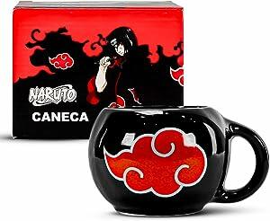 Caneca Formato 3D Itachi Akatsuki Presente Criativo Geek cor:Preto