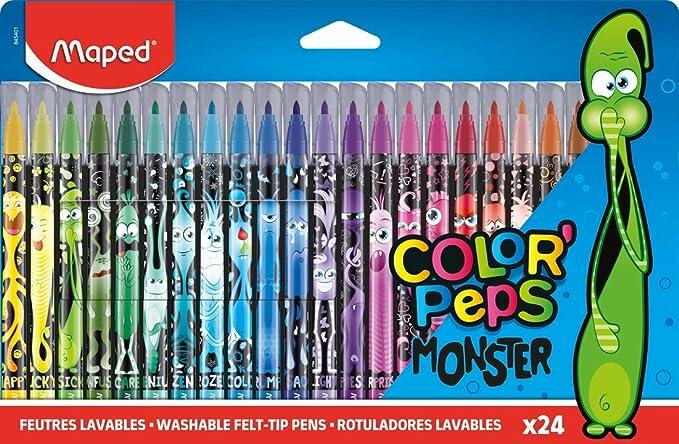 Canetinha Hidrográfica, Maped, Color Pep's Monsters, 845400, 24 unidades, Multicolorida, 845401