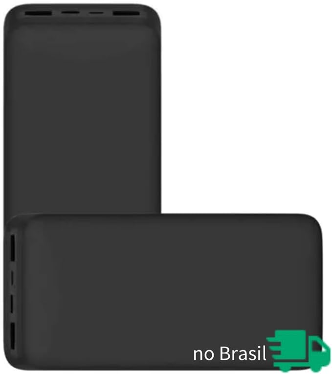 Carregador Portátil Powerbank Carregador de Telemóvel Portátil 20000mAh Tipo C Android Carregador Duplo - Azul-Marinho Escuro