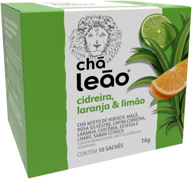 Chá Leão Premium - Cidreira, Laranja e Limão 10 Sachês