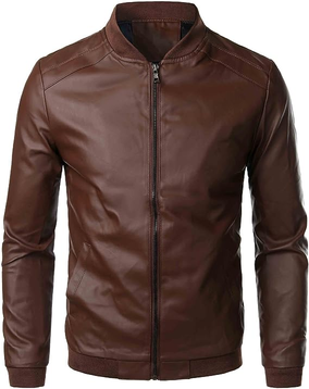 CNSTORE Jaqueta masculina Casaco de couro sintético para motocicletas casuais slim fit outono inverno jaquetas bomber de couro