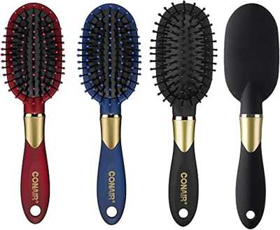 Conair Escova de cabelo Velvet Touch, tamanho médio - As cores podem variar