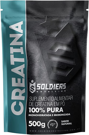 Creatina Monohidratada 500g - 100% Pura Importada - Soldiers Nutrition