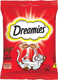 Dreamies - Petisco Para Gatos, Carne, Adultos, 40g