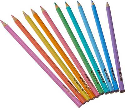 Ecolapis cor, Faber-Castell, Multicolor, 11.1000NP, tons pastel, estojo com 10 cores, Multicor