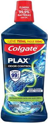 Enxaguante Bucal Colgate Plax Odor Control 750ml Embalagem Promocional