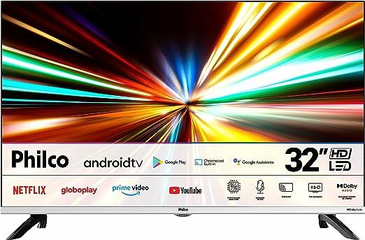 Fast Smart TV LED 32'', PTV32M8GAGCMBLH, Philco,  Play, Dolby Audio