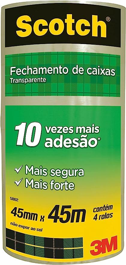 Fita Empacotamento Transparente 45Mm X 45M 4 Unidades, Scotch